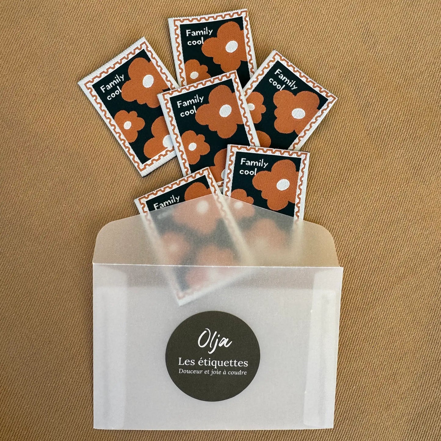 Étiquettes à coudre "Family cool"