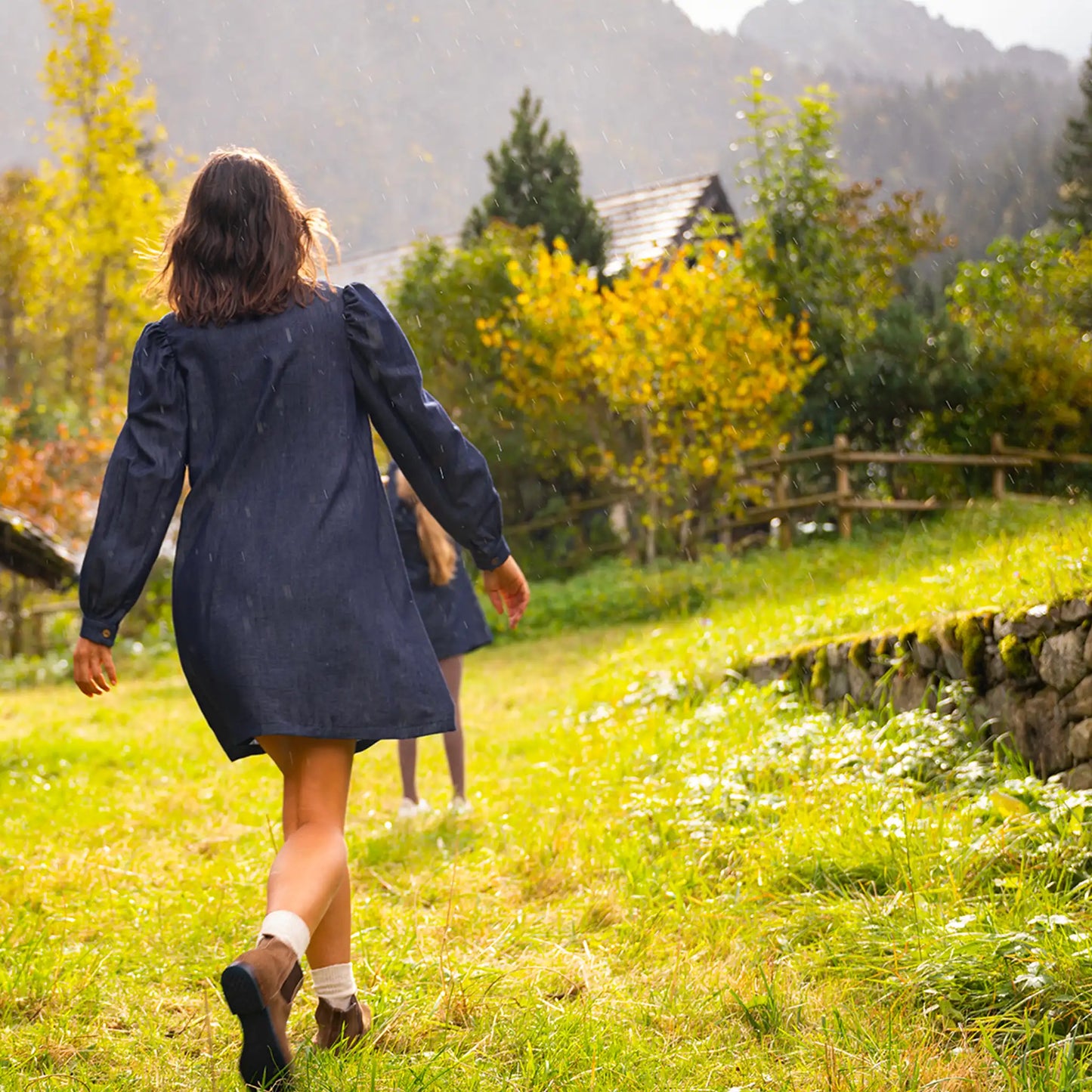 Coffret - La robe "Névé" marron - FEMME