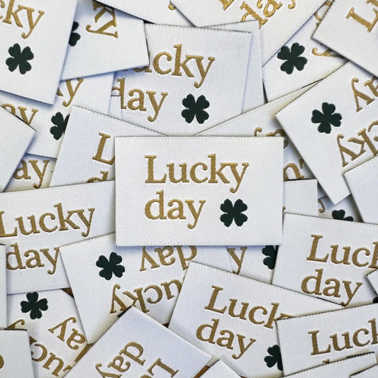Étiquettes à coudre "Lucky day"