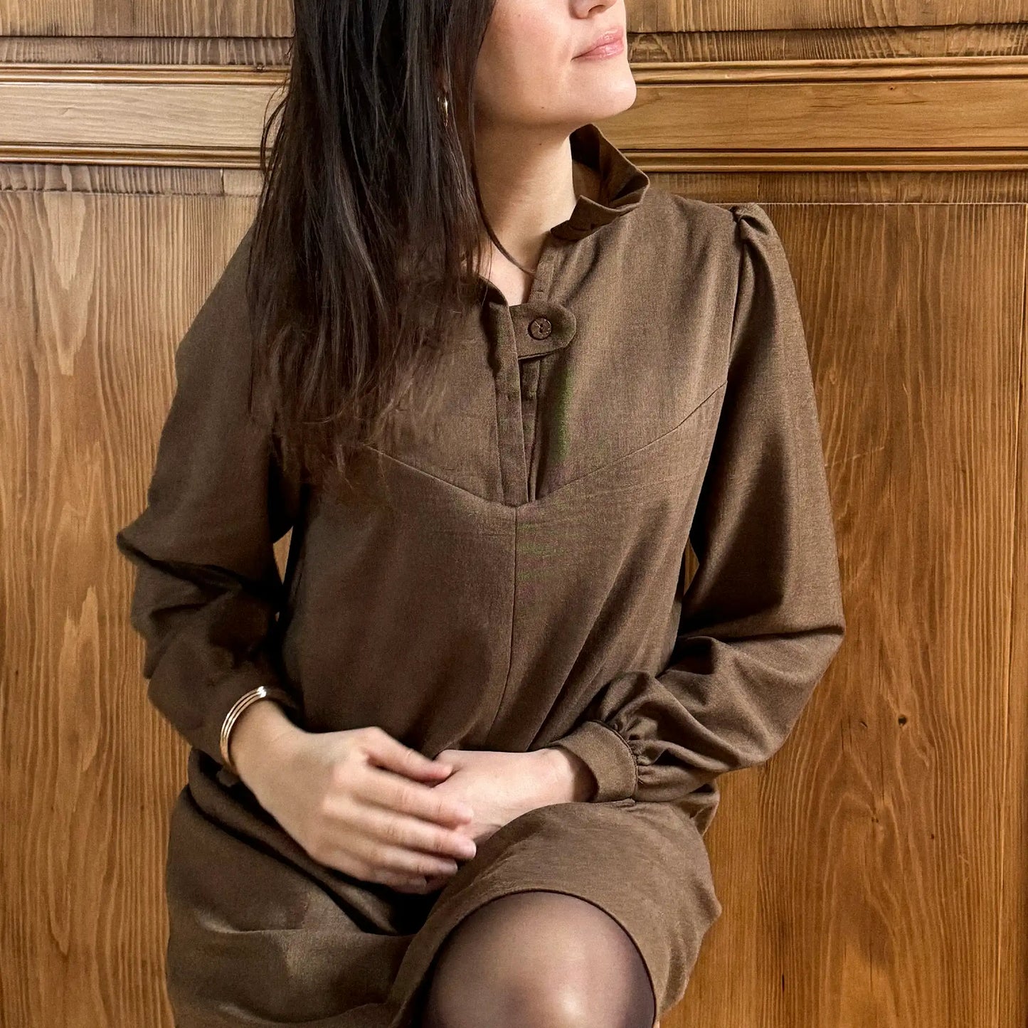 Coffret - La robe "Névé" marron - FEMME