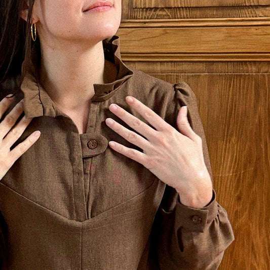 Coffret - La robe "Névé" marron - FEMME