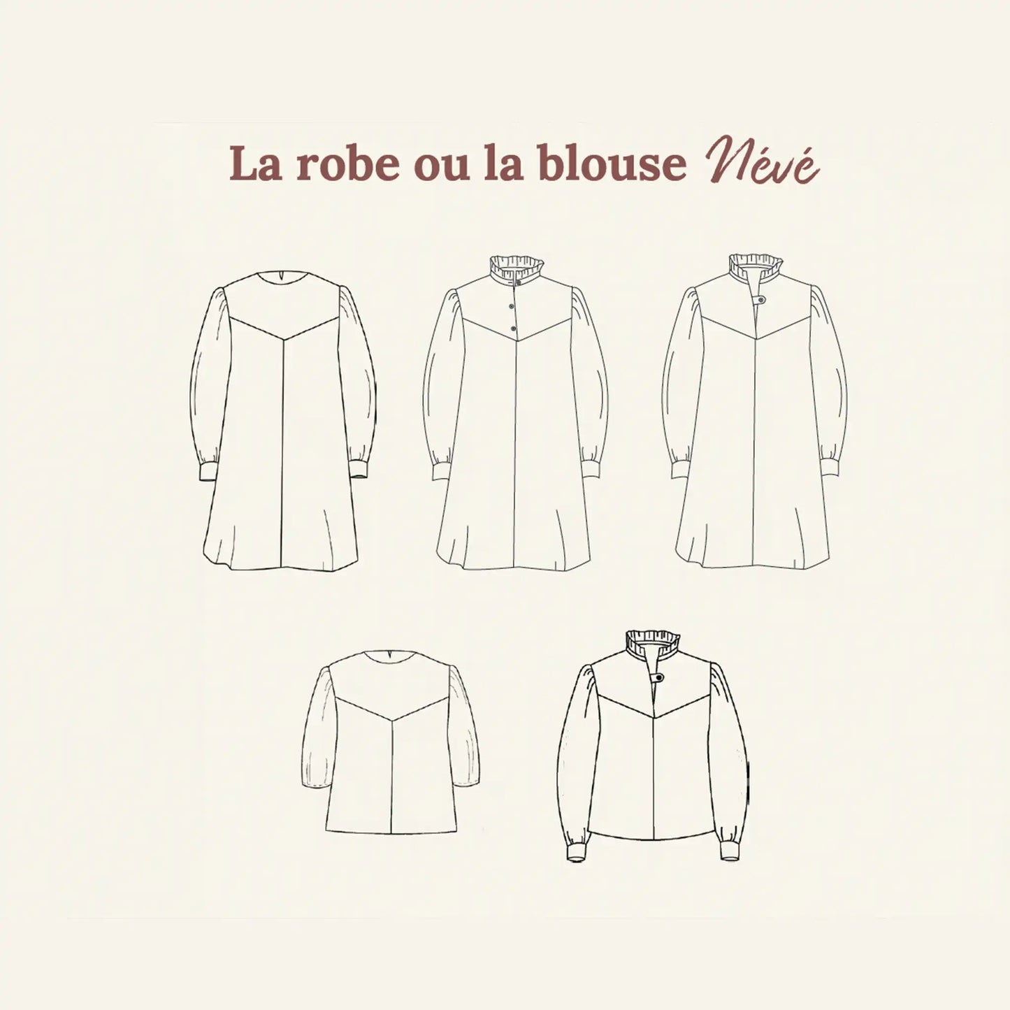 Coffret - La robe "Névé" marron - FEMME
