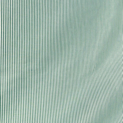Tissu Popeline de coton rayée vert et blanche